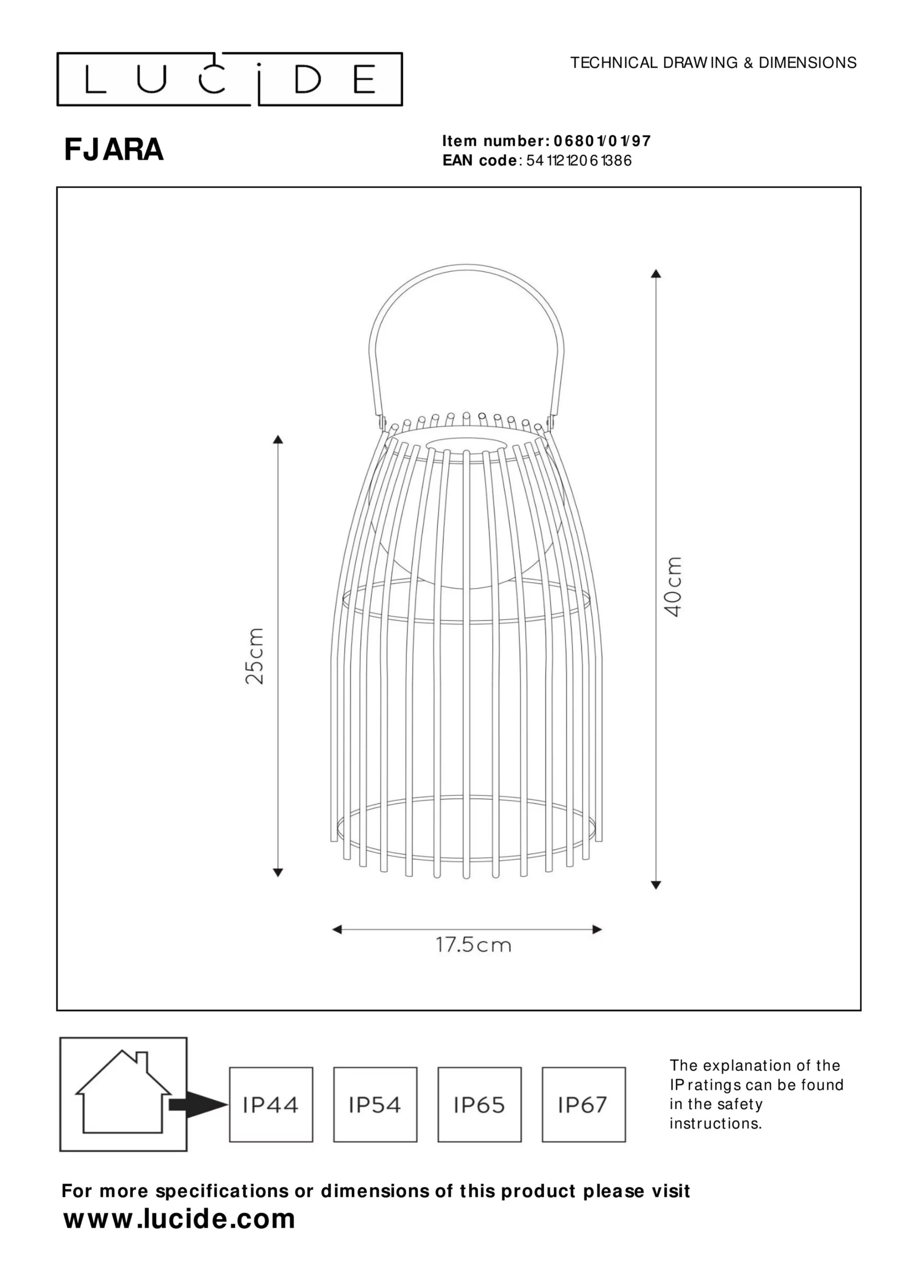Lucide FJARA castanho ferrugem - Image 6