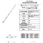 FITA DE LED 4,8W/MT 4000K 12V IP65 DUCTUS65