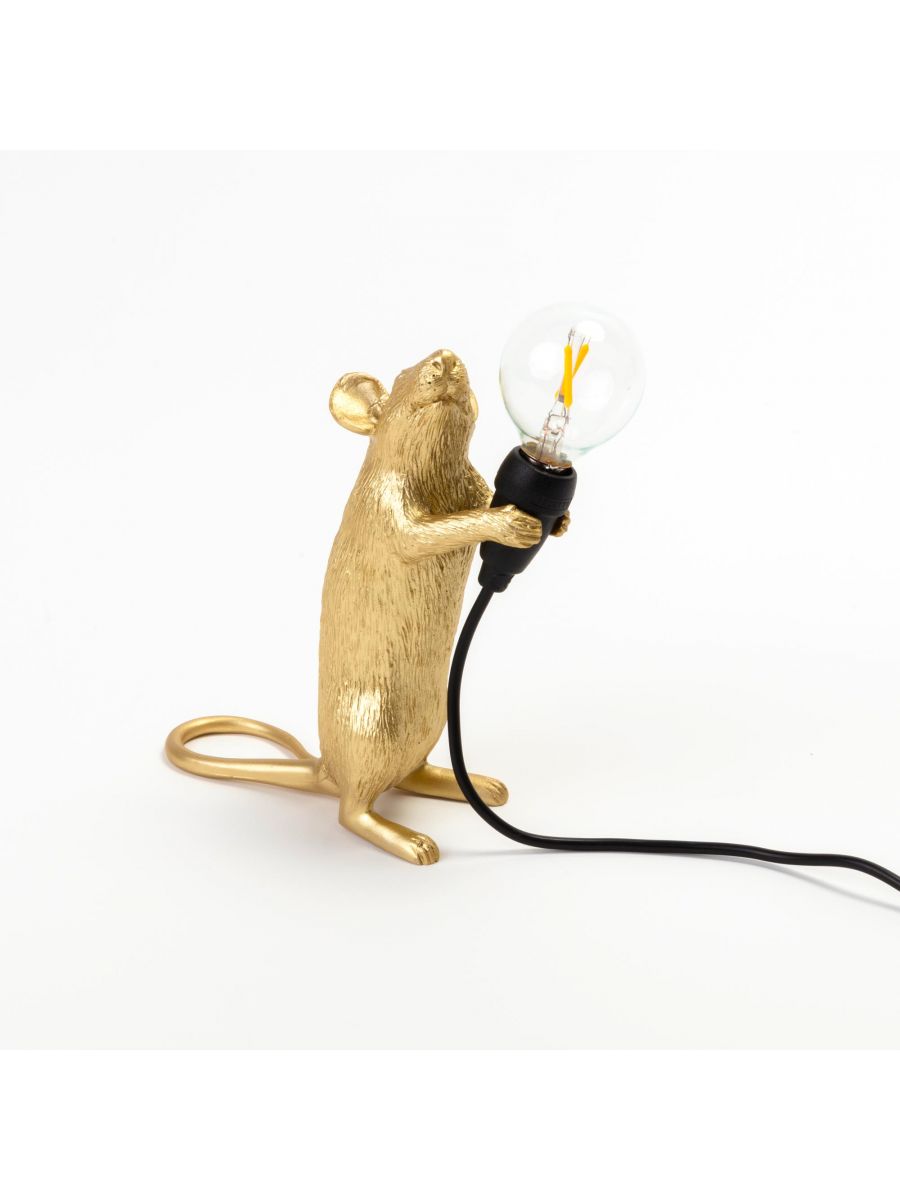 Seletti RATO levantado dourado