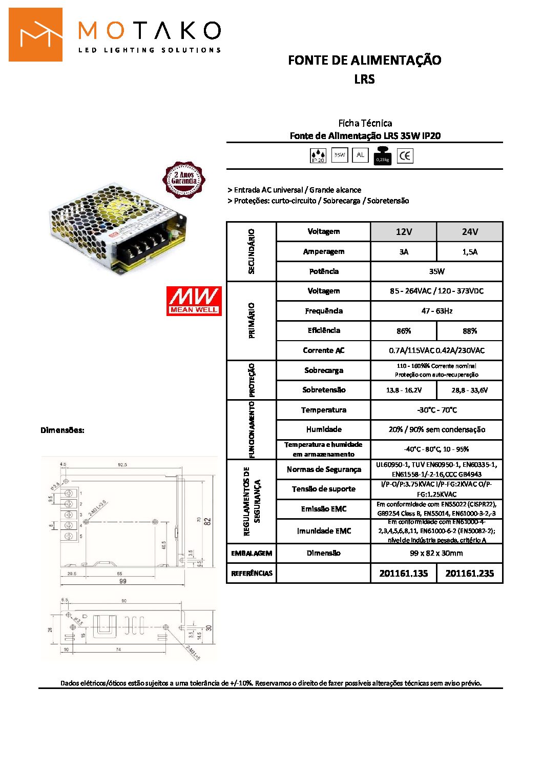 FONTE LRS 12VDC 35W IP20 - Image 2