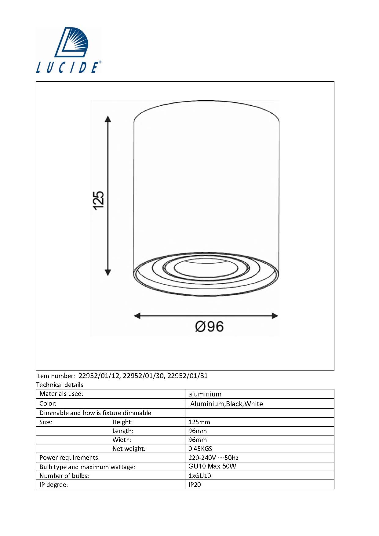 Lucide TUBE redondo preto - Image 7