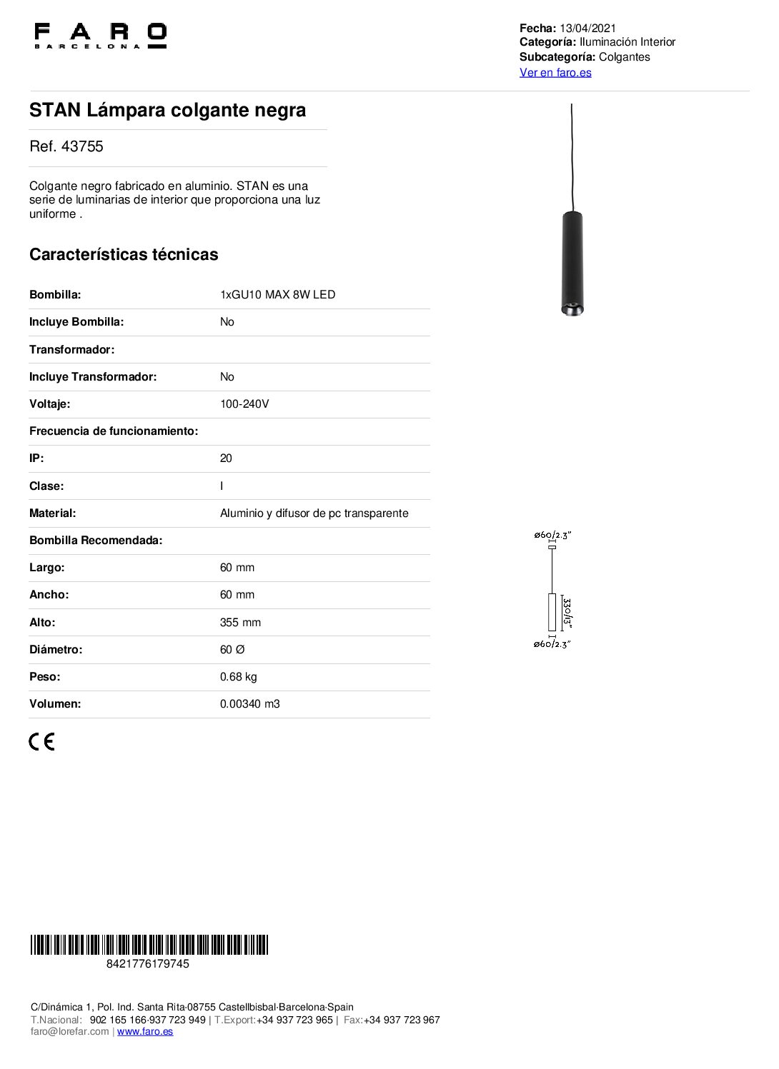 Faro STAN teto preto - Image 2