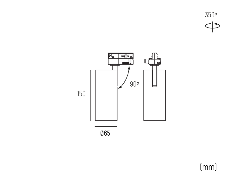 Proj. P/calha C3 NOVUN-T GU10 preto - Image 4