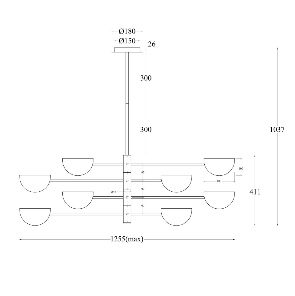 Maytoni MOLLIS teto preto - Image 4