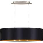 Suspensão MASERLO abajur preto/dourado