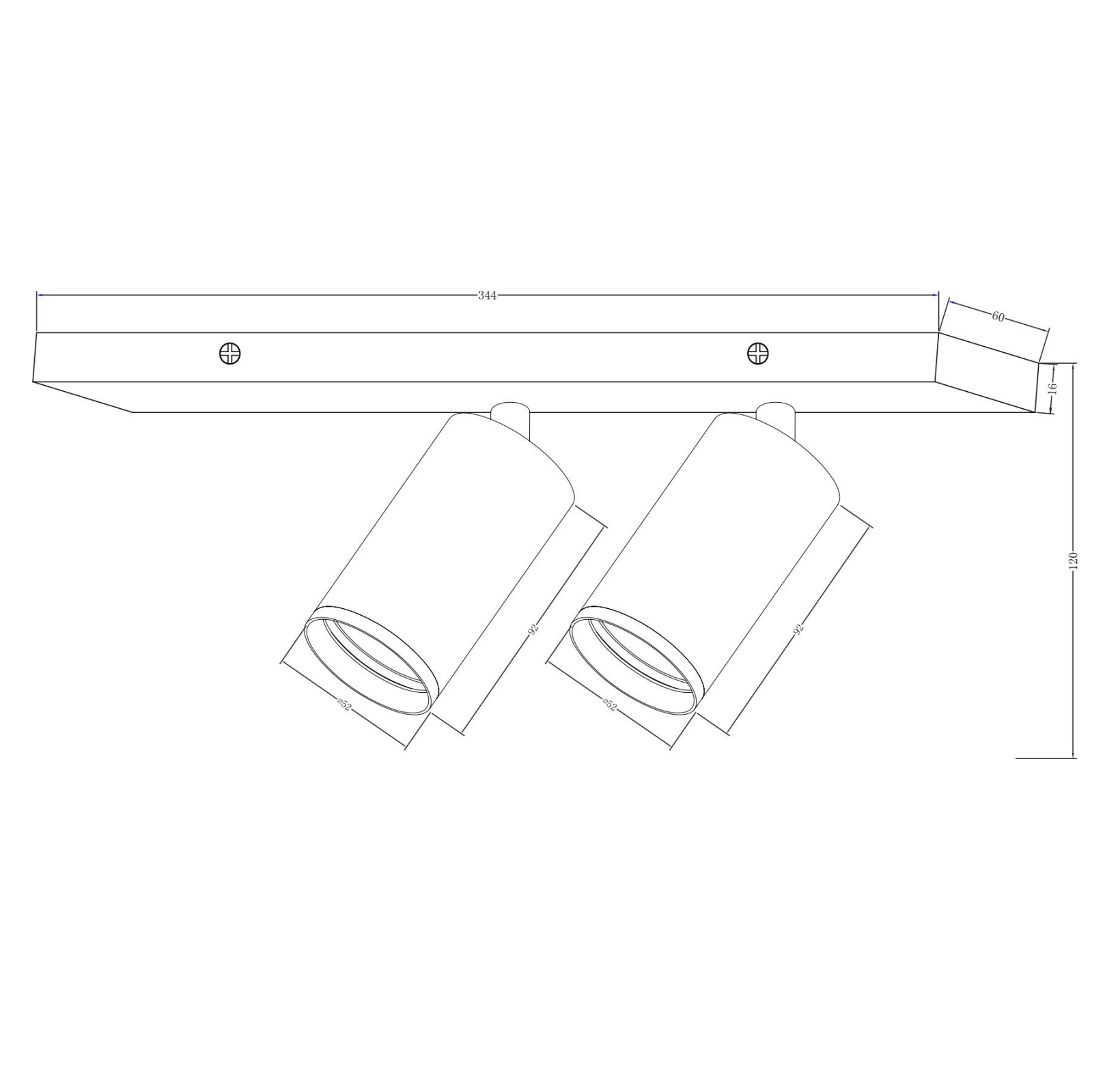 Maytoni FOCUS Duplo Assimétrico - Image 17