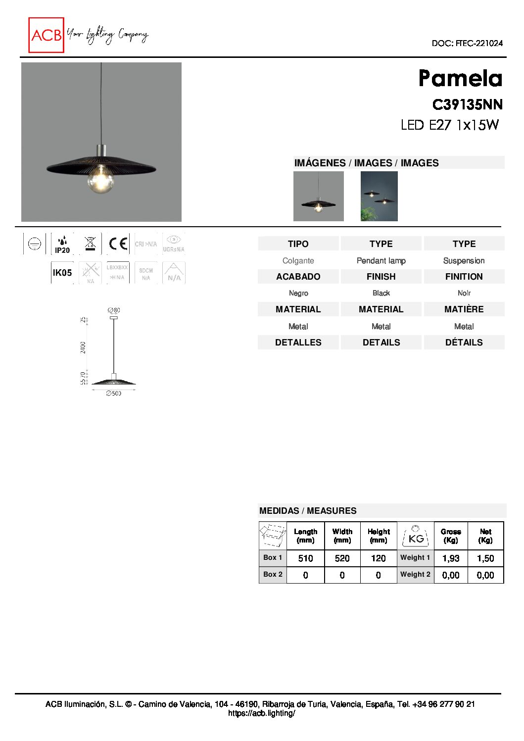 Acb PAMELA D50 suspensão - Image 10