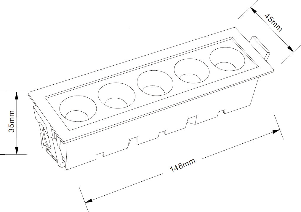 Downlight LED LINEAR embutido - Image 3