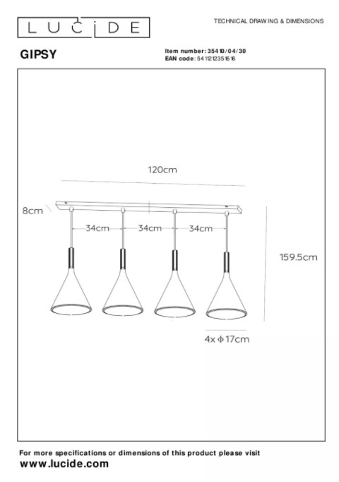 Lucide GIPSY linear preta - Image 6