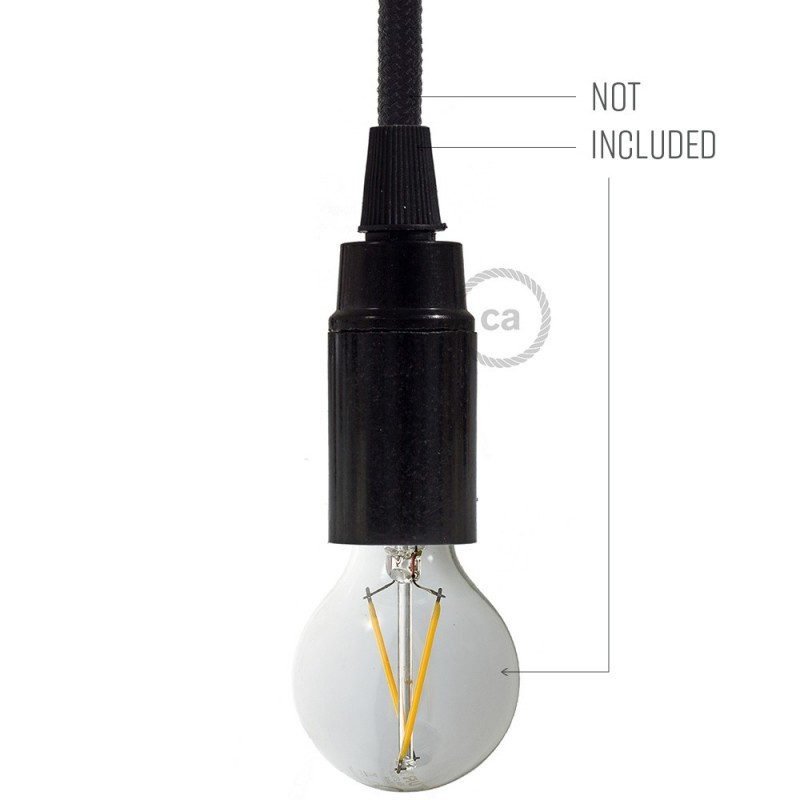 Suporte E14 liso preto - Image 3