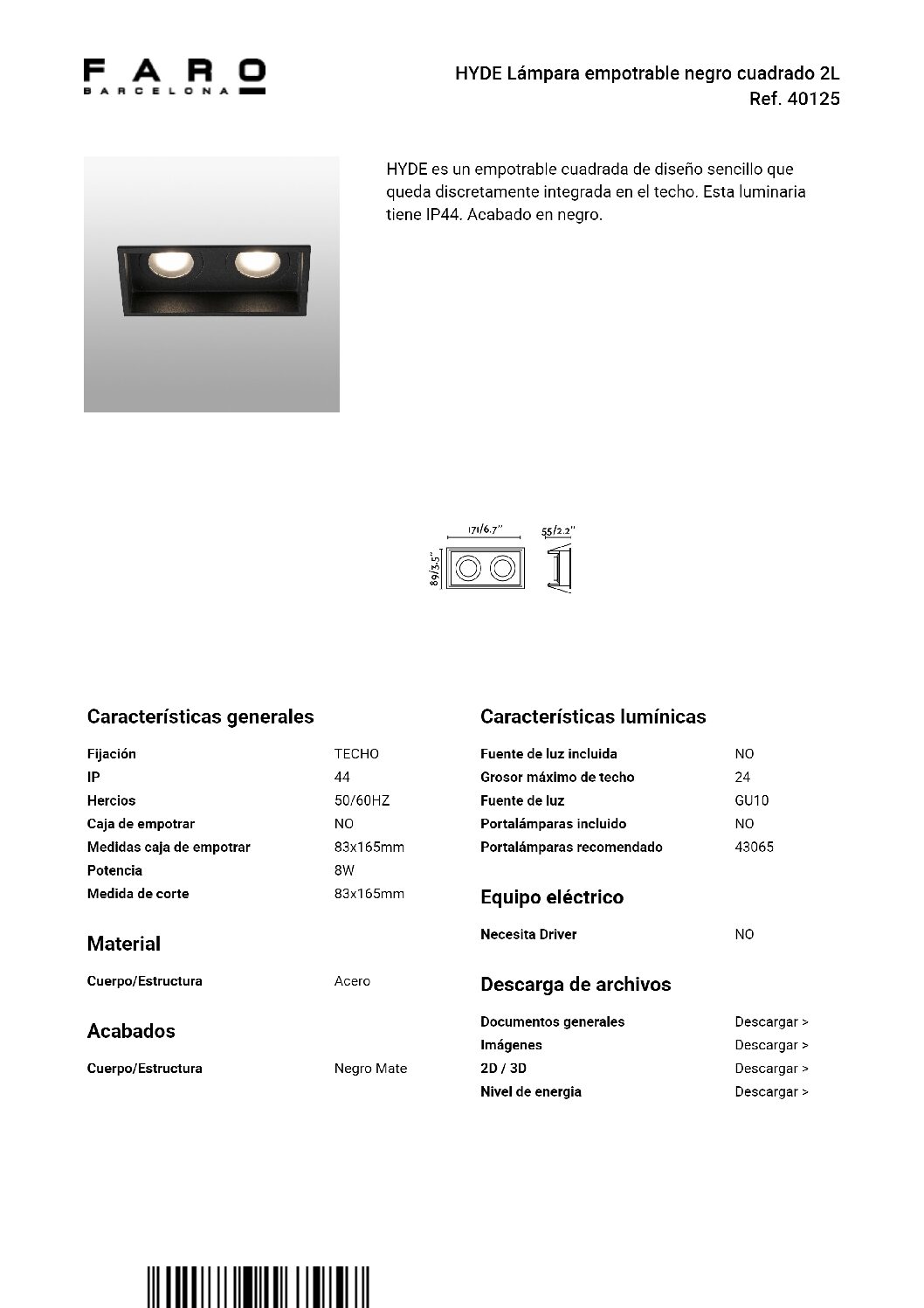 HYDE preto duplo IP44 - Image 3